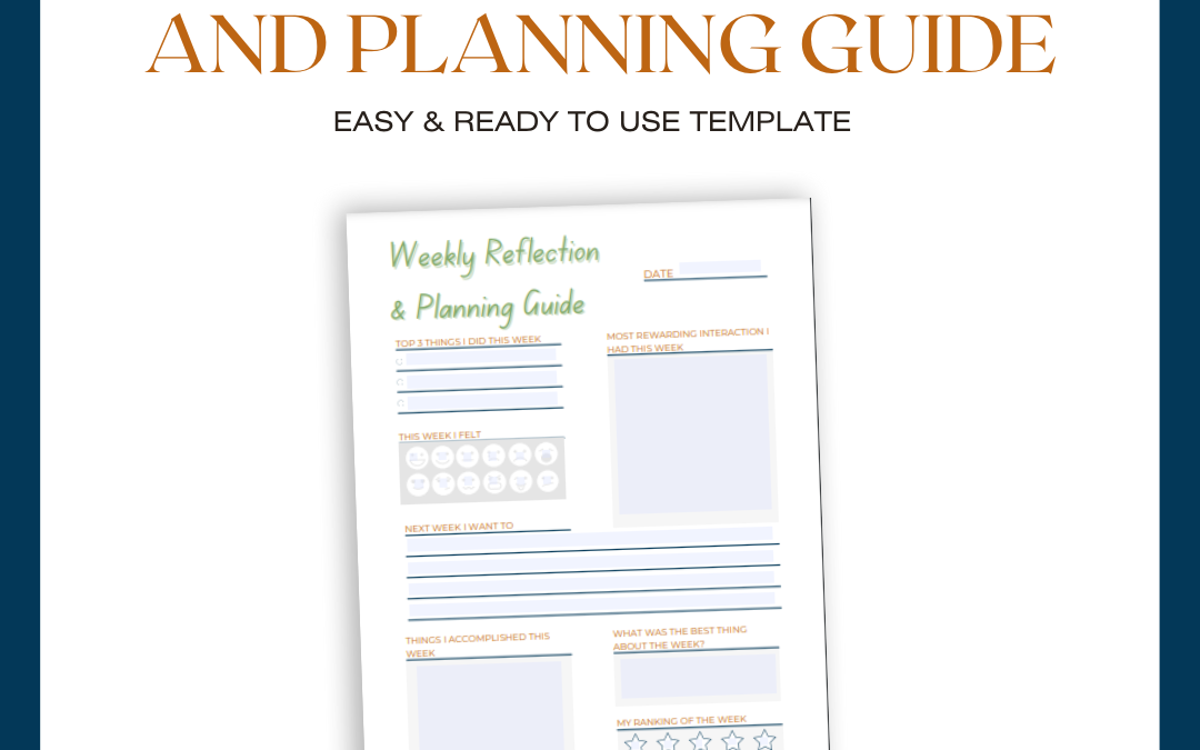 Weekly reflection and planning guide file