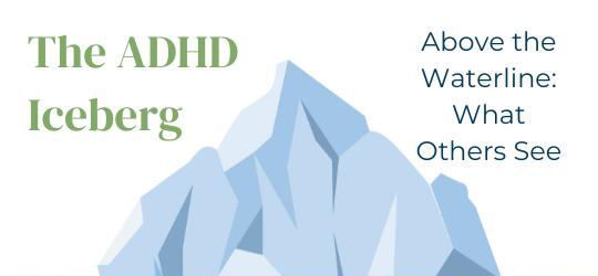 The ADHD Iceberg - Visible ADHD traits and symptoms