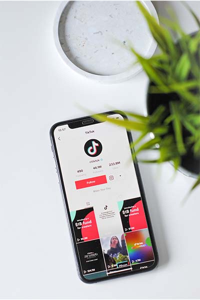 A phone showing tiktok, a social media platform some call a 'dopamine slot machine' A phone showing tiktok, a social media platform some call a 'dopamine slot machine'