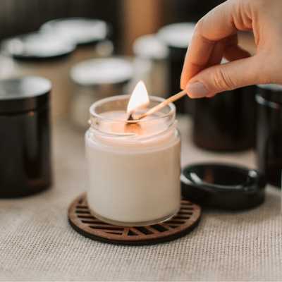 Lighting a candle as a habit during after session practice to reinforce following through